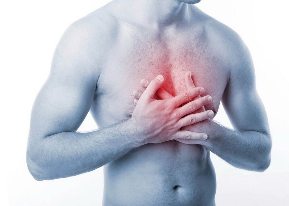 Sergant osteochondroze, skausmo sindromas koncentruojasi krūtinės ląstos stuburo srityje